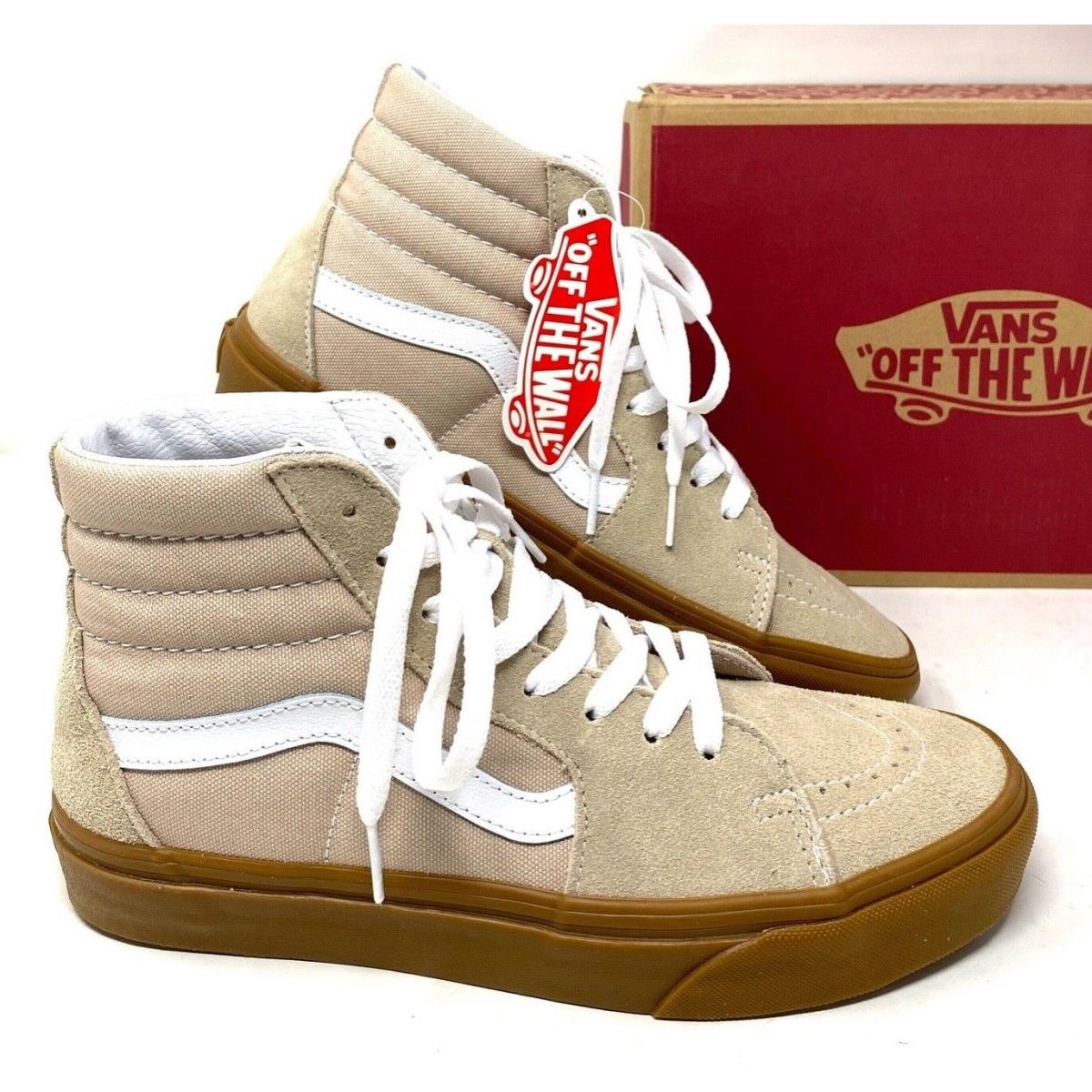 Vans Sk8-Hi Women Shoes Humus Gum Casual Suede Canvas Sneakers Skate VN0A38GEVS8