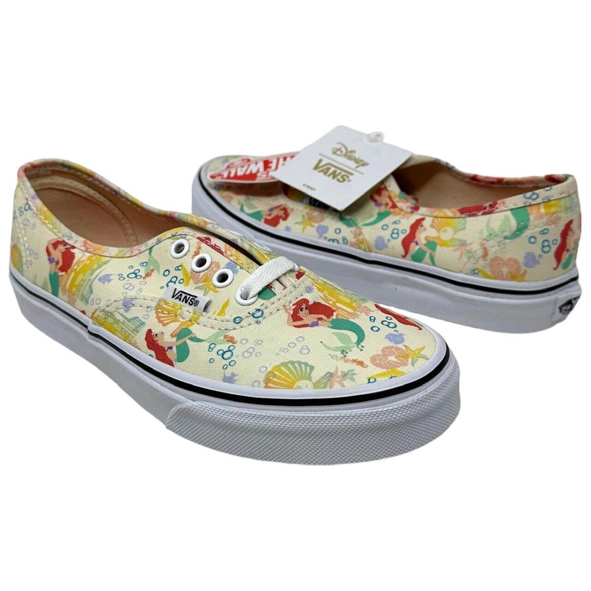 Vans Off The Wall Kids Girls Youth X Disney Little Mermaid Ariel Shoes (Disney) Ariel/White