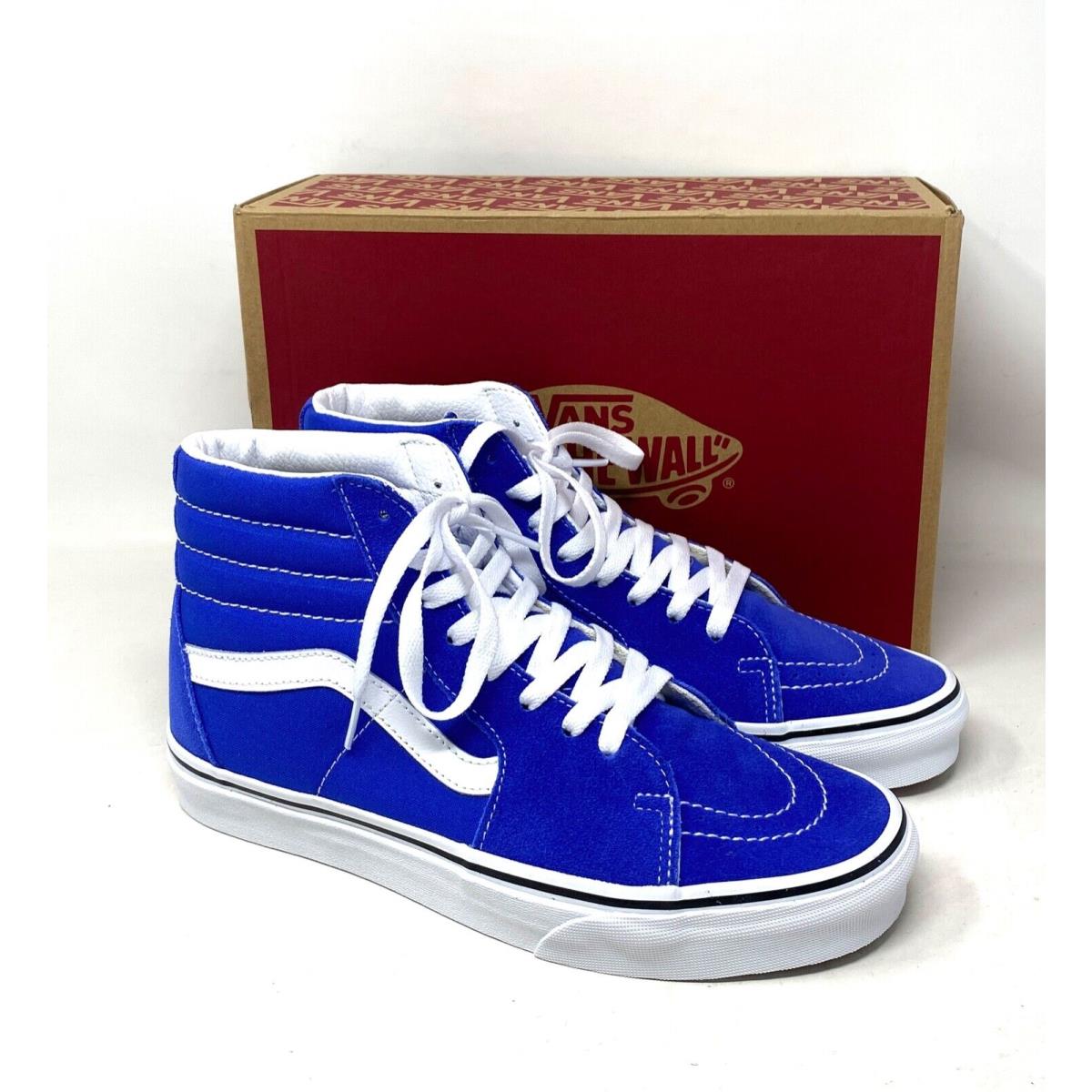 Vans Color Theory Sk8-Hi Shoe For Women Suede Canvas Blue High Skate VN0005U96RE