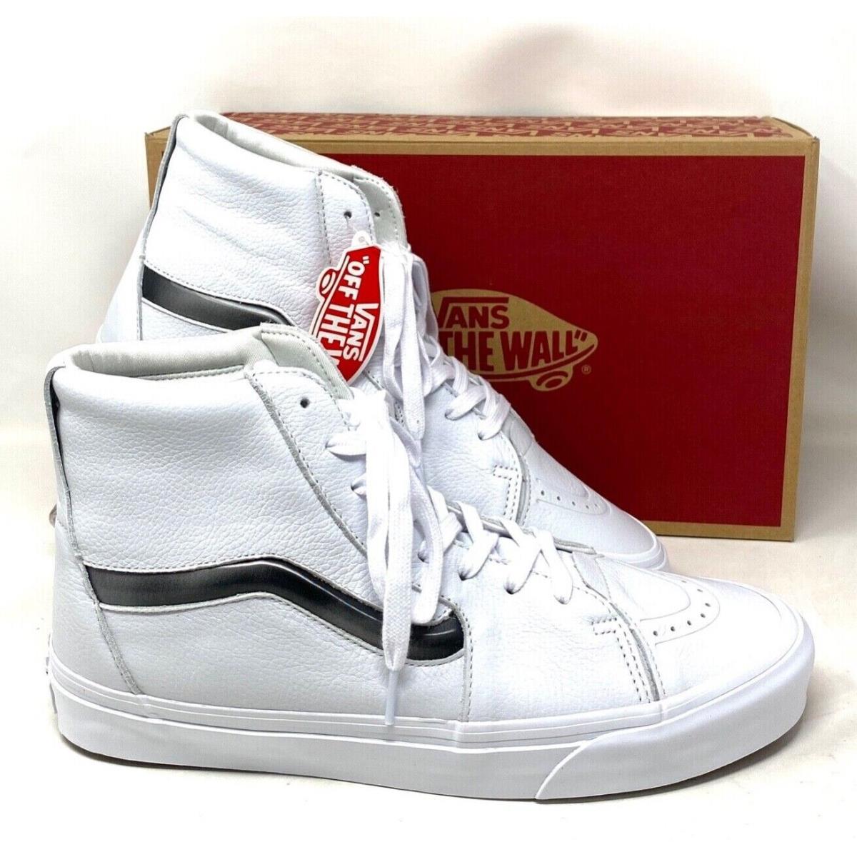 Vans Sk8-Hi XL Shoes Big Mood Leather White Skate Casual Men`s Size VN0A5KRYWHT