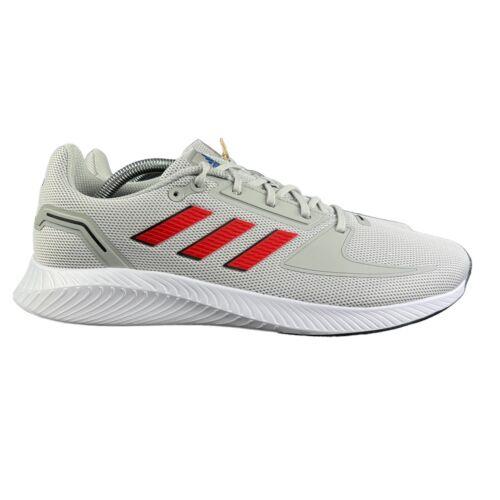 Adidas Runfalcon 2.0 Grey Two Vivid Red Core Black Shoes GV9553 Men`s Sz 11 - 13