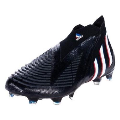 Adidas Unisex Predator Edge+ Firm Ground Soccer Shoes Black White Red