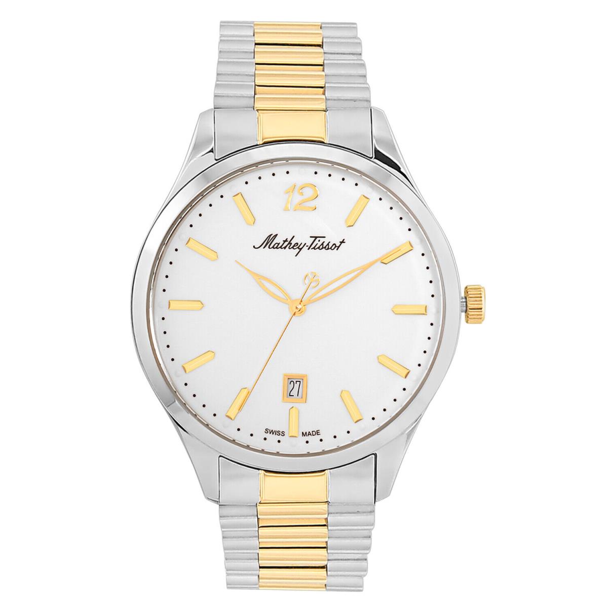 Mathey Tissot Men`s Urban Metal White Dial Watch - H411MBI