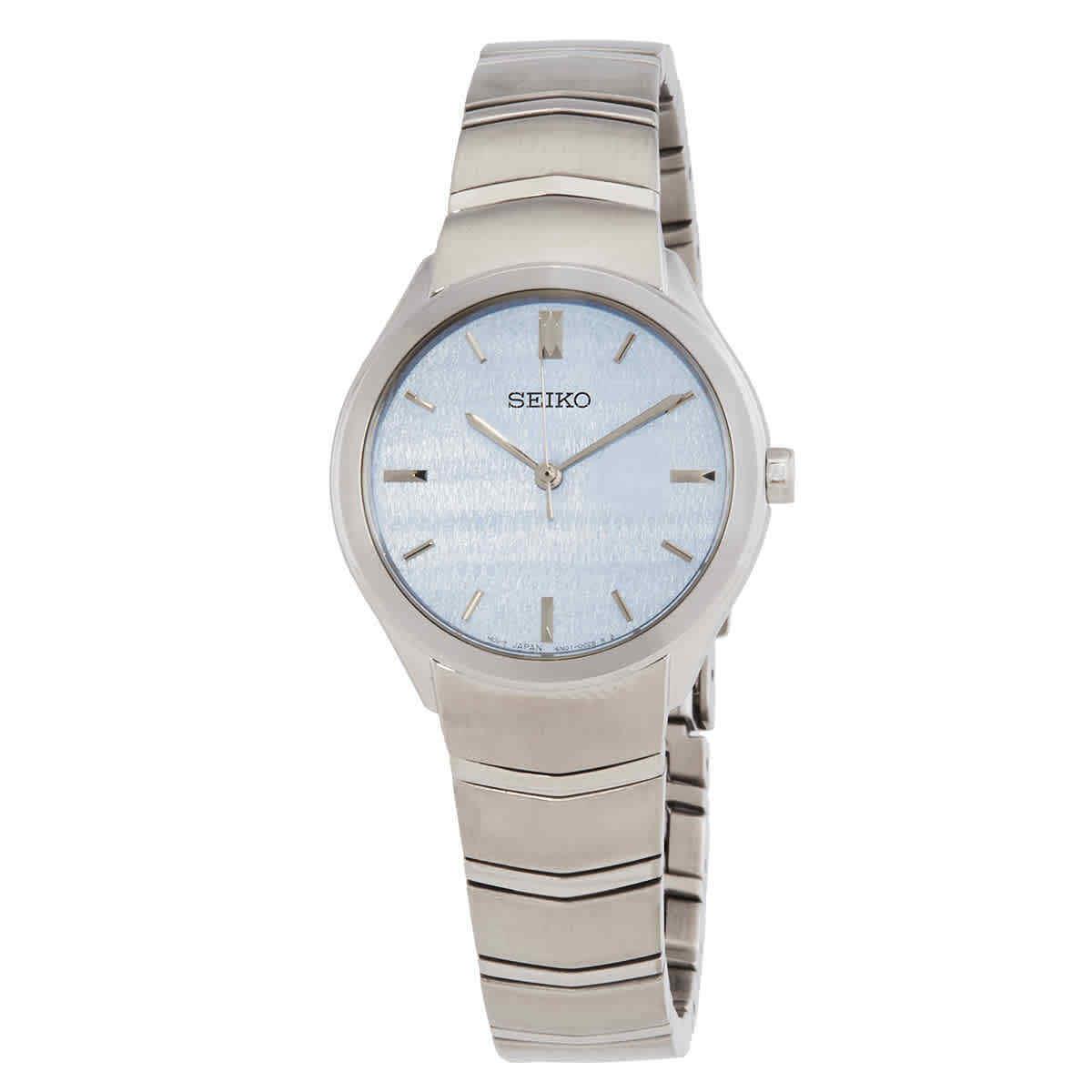 Seiko Discover More Quartz Blue Dial Ladies Watch SUR549P1 - Dial: Blue, Band: Silver, Bezel: Silver