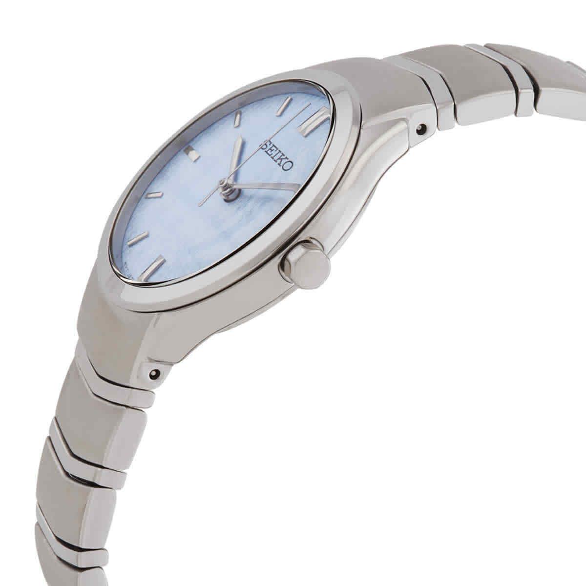 Seiko Discover More Quartz Blue Dial Ladies Watch SUR549P1 - Dial: Blue, Band: Silver, Bezel: Silver