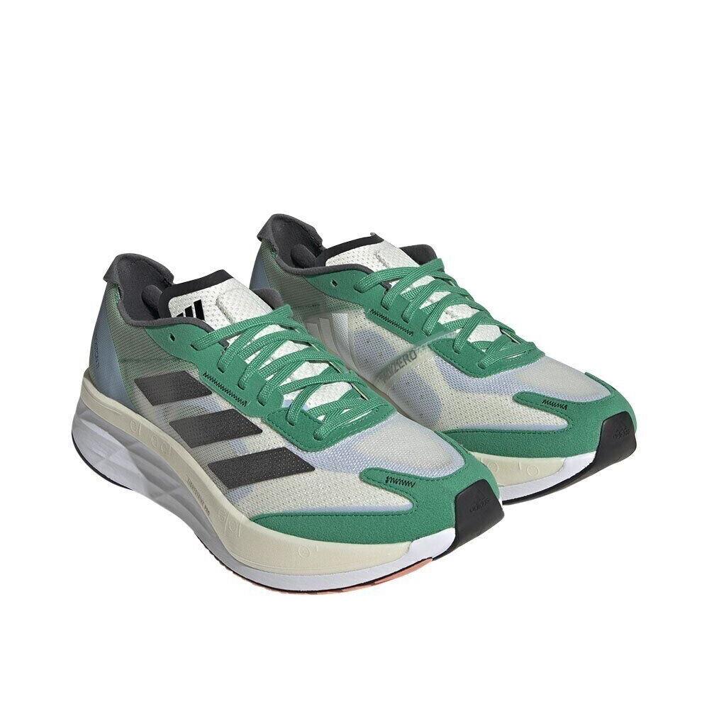 Adidas Adizero Boston 11 Men`s Size 12.5 Running Shoes Green HQ3694