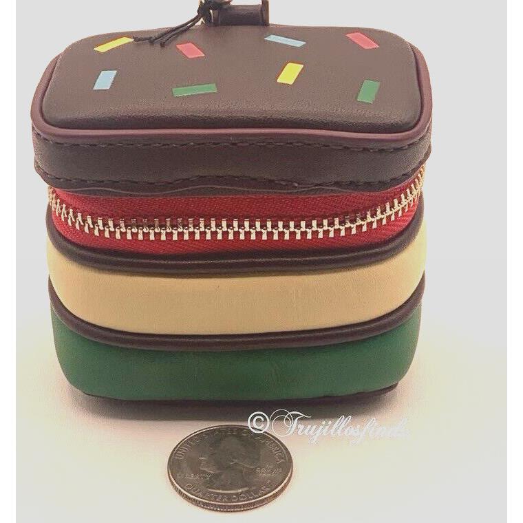 Kate Spade Dolci 3D Rainbow Cookie Coin Purse Bag Charm KC690 New