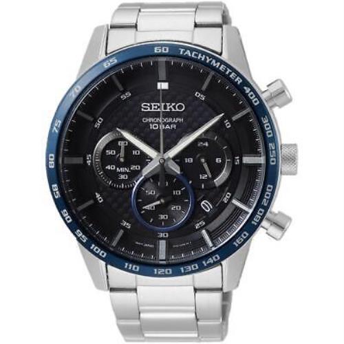 Seiko SSB357 Chronograph Quartz Black Dial Men`s Watch SSB357P1