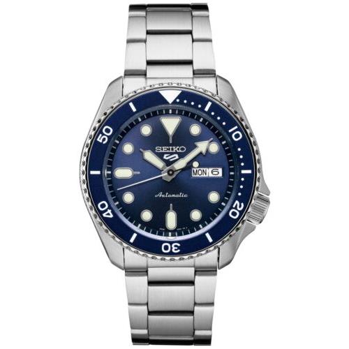Seiko 5 Sports Automatic Steel Band Watch 42.5mm Blue Dial Men`s Watch SRPD51