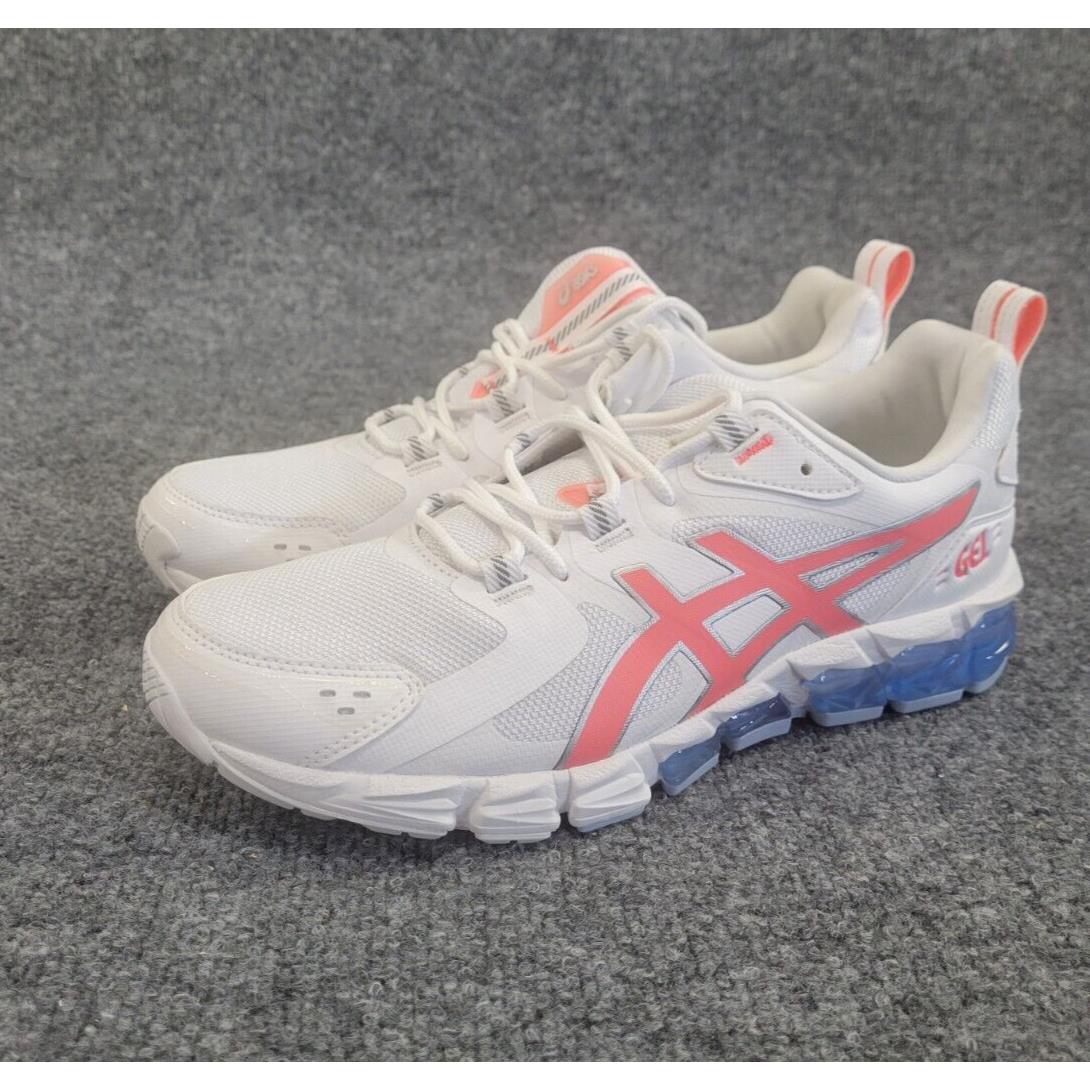 Asics Womens Grey Gel Quatum 180 Sneakers Shoe Size 10 White and Pink