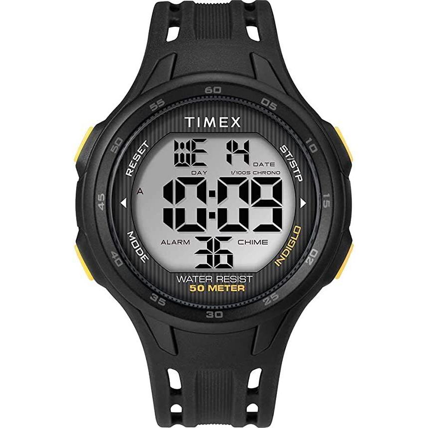 Timex TW5M41400 Digital 45mm Men s Watch - Black/yellow Case - Black Strap
