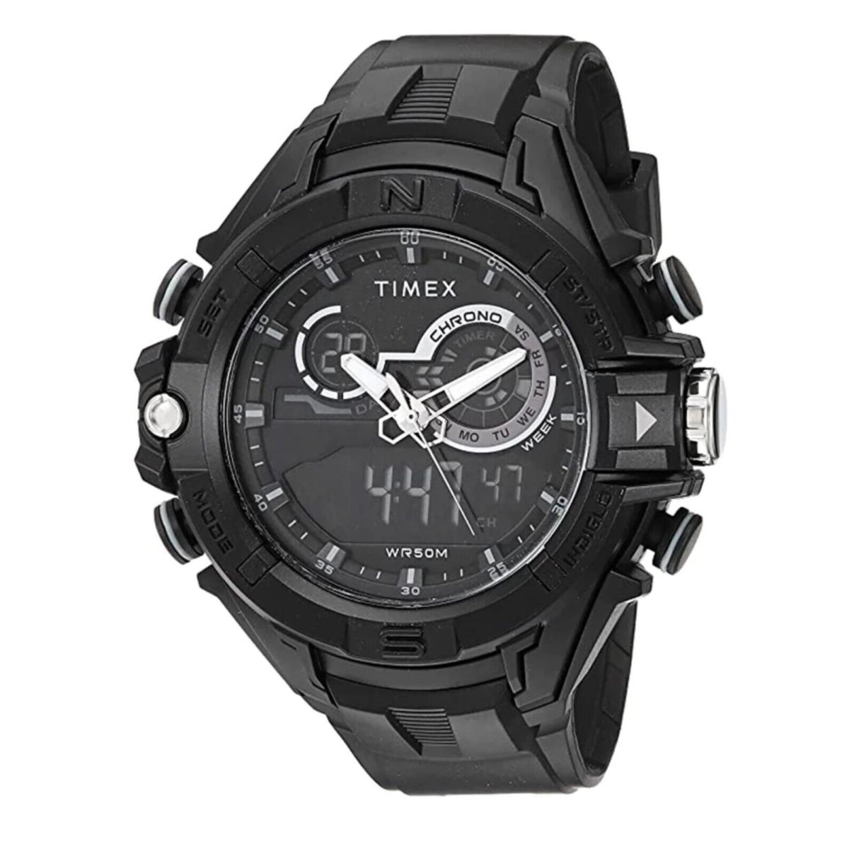 Timex Mens Dgtl Guard Bold Combo 47MM Black Resin Strap Watch - TW5M23300