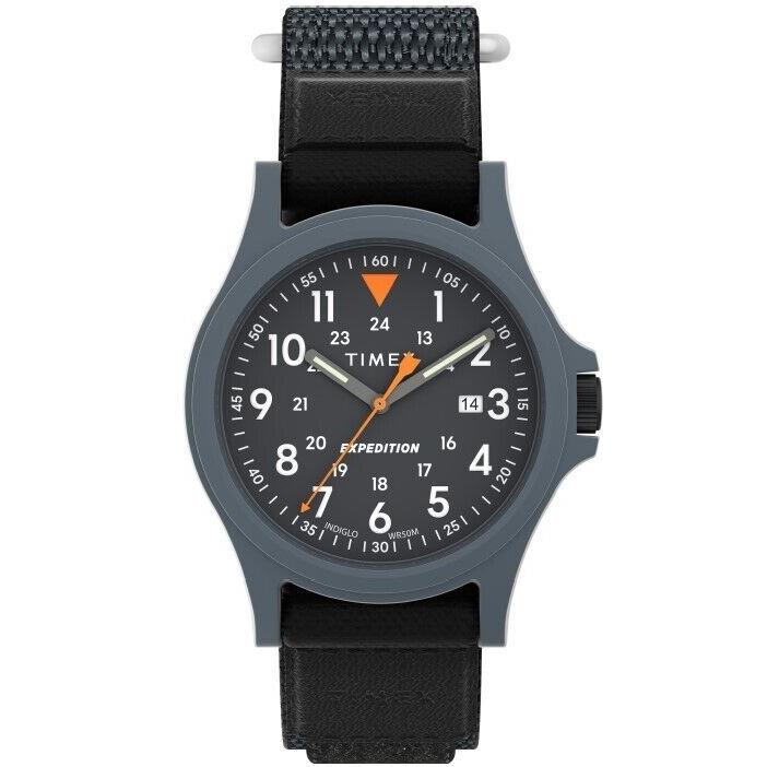 Timex Expedition Arcadia 40mm Gray Dial Indiglo Strap Men`s Watch TW4B29500