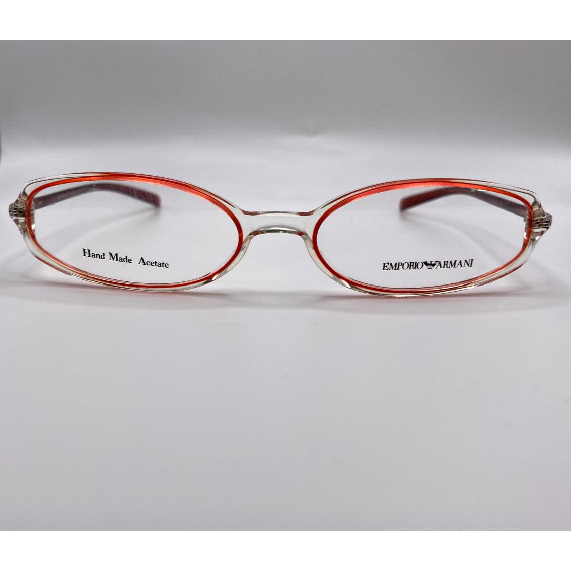 Emporio Armani EA9017 JH2 Clear Red Oval Plastic Eyeglasses Frame 51-17-135