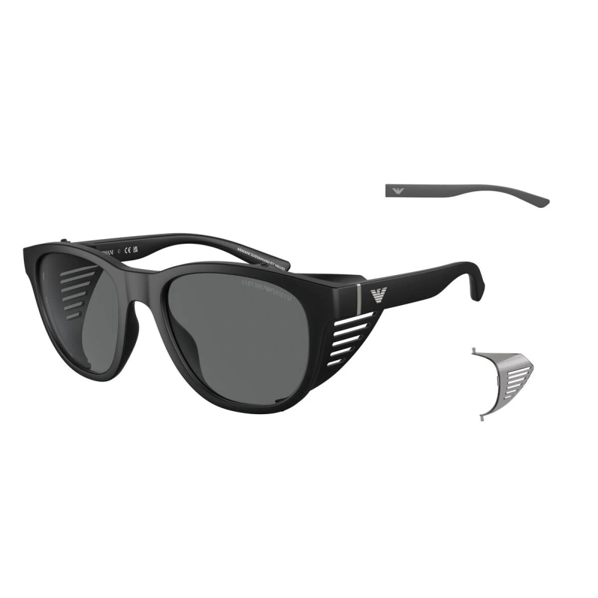 Emporio Armani EA4216U 500187 Matte Black Dark Grey 57 mm Men`s Sunglasses