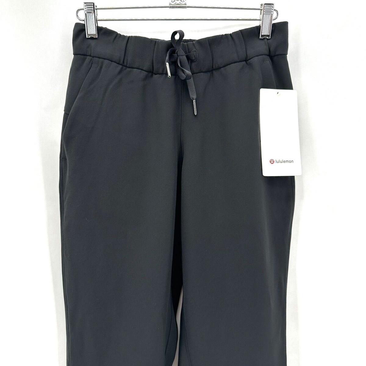 Lululemon Womens 2 On The Fly Woven Jogger Black Pockets High Rise Twill