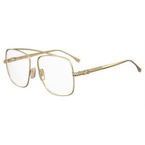 Fendi Eyeglasses FF0445 0001 57mm Gold with Diamonds / Demo Lens