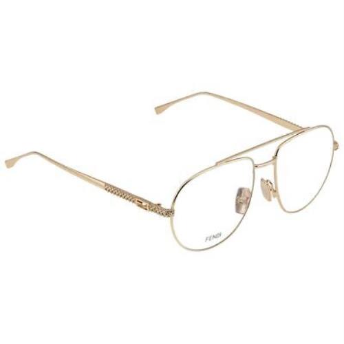 Fendi Eyeglasses FF0446 0J5G 56mm Gold with Diamonds / Demo Lens