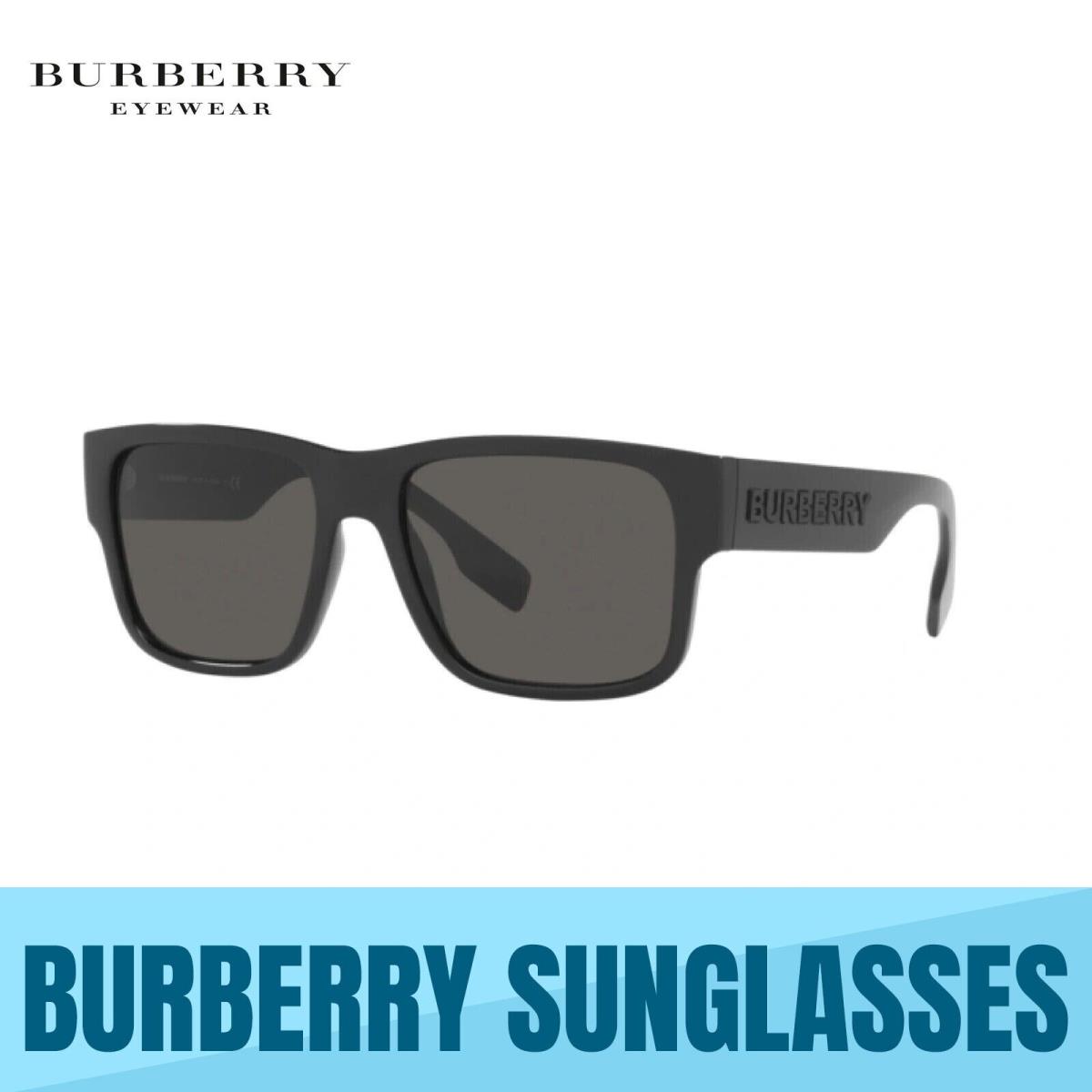 Burberry BE4358 Knight 300187 Black Frame - Dark Grey Lens Men`s Sunglasses