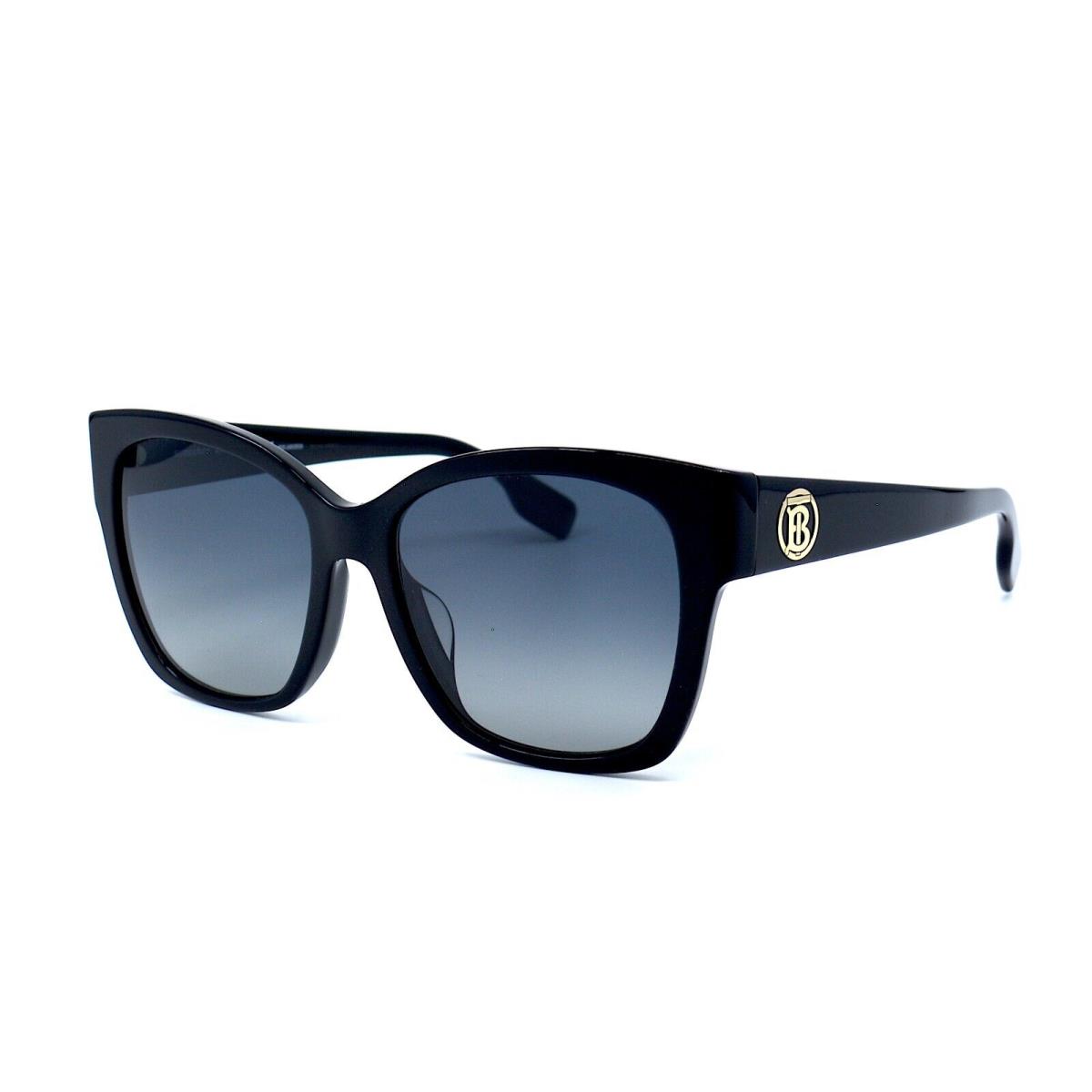 Burberry Ruth BE4345F Black Polarized Grey Gradient Sunglasses 56-17-140 - Frame: Black, Lens: Gray
