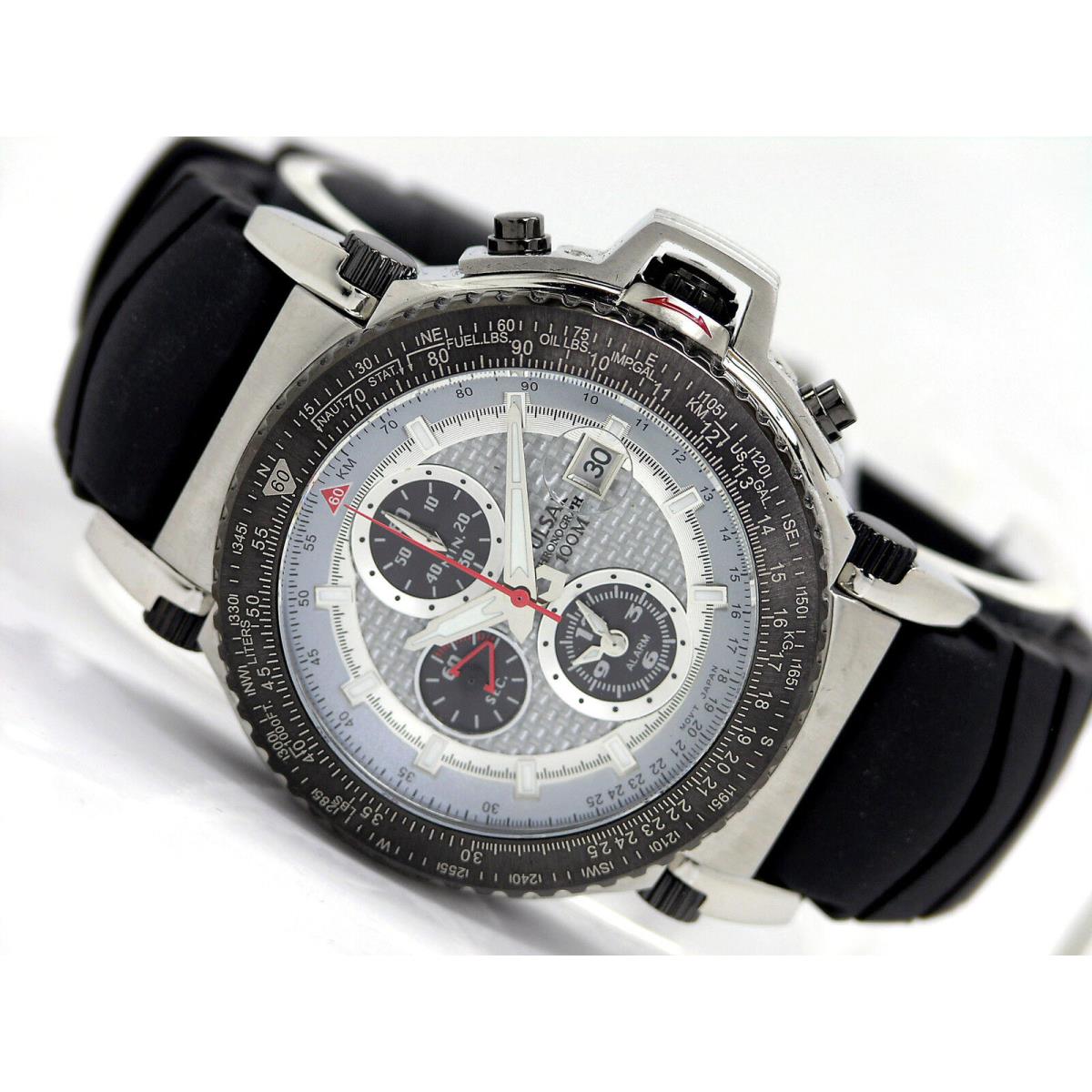 Pulsar Tech Gear Alarm Chronograph Sport Watch PF3781 Carbon Fiber