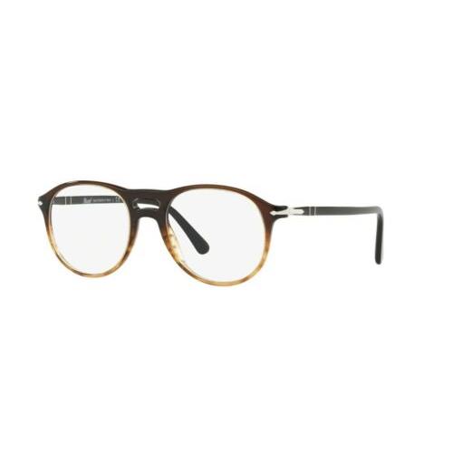 Persol PO3202V 1026 51MM Gradient Black / Stripped Brown Eyeglasses