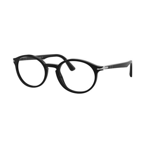 Persol Eyeglasses PO3211V 95 Black Optical Frame RX 52-20-145 W/ Case Italy