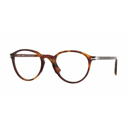 Persol PO3218V 24 494 Havana Round Unisex 49 mm Optical Eyeglasses