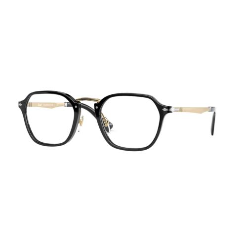 Persol PO3243V 95 Black Demo Lens Square Unisex Eyeglasses 48 mm