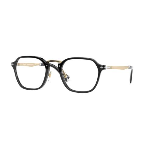 Persol PO3243V 95 Black Demo Lens Square Unisex Eyeglasses 50 mm