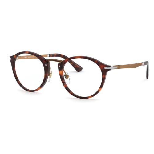 Persol PO3248V 24 47 Havana Round Unisex 47 mm Eyeglasses