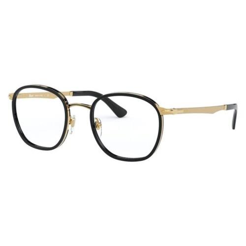 Persol Eyeglass PO2469V 1076 50 Black and Gold 50mm Optical Frames