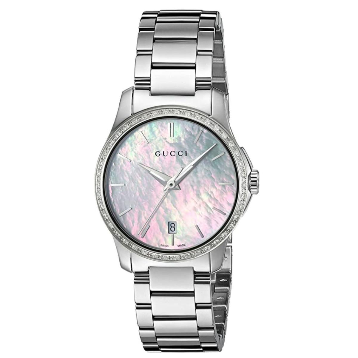 Gucci YA126543 Women`s G-timeless Mother of Pearl Quartz Watch