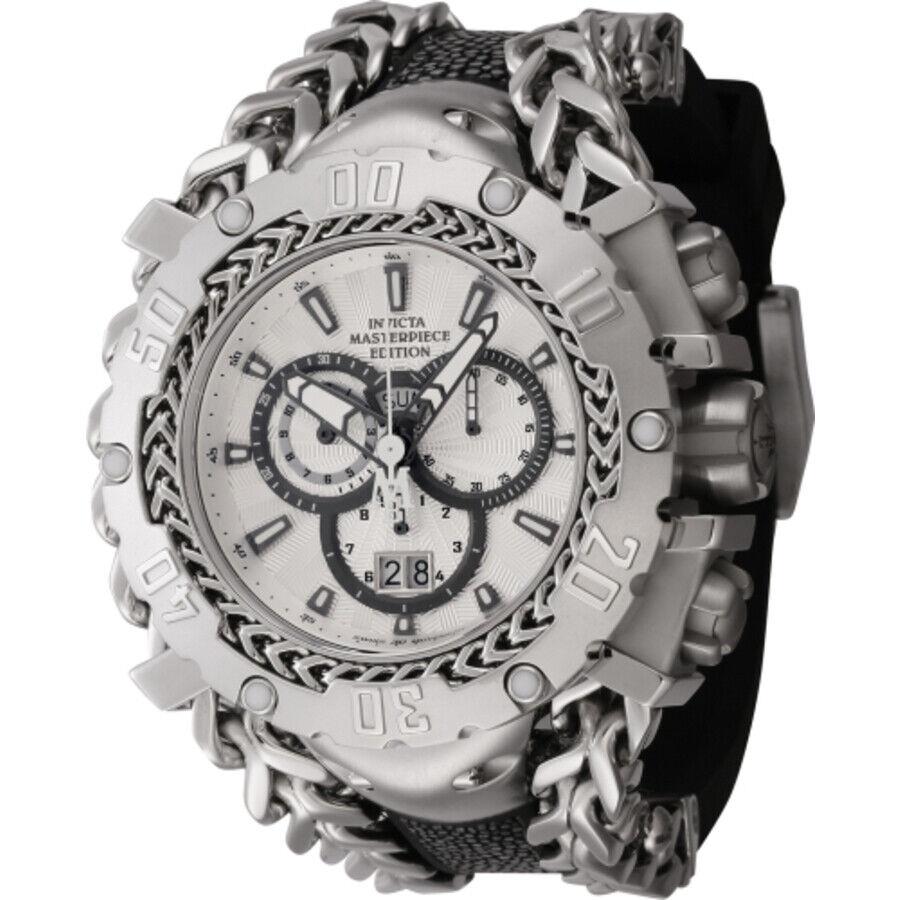 Invicta Masterpiece Chronograph Quartz Silver Dial Men`s Watch 44617