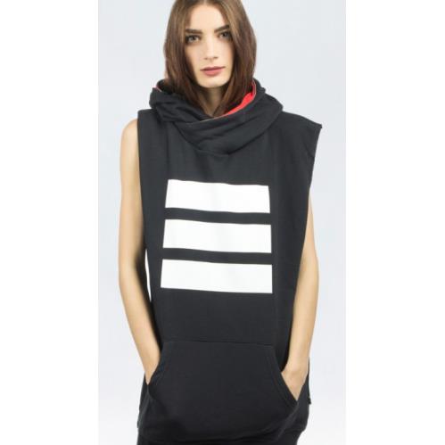 Adidas Berlin Hooded Dress Sweatshirt Trefoil 3 Stripe Black/white XS Rare