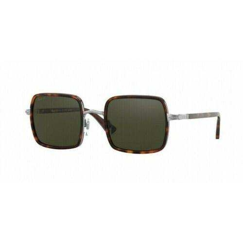 Persol Sunglasses PO2475S 513/58 50 Gunmetal / Havana Frame Green Lens