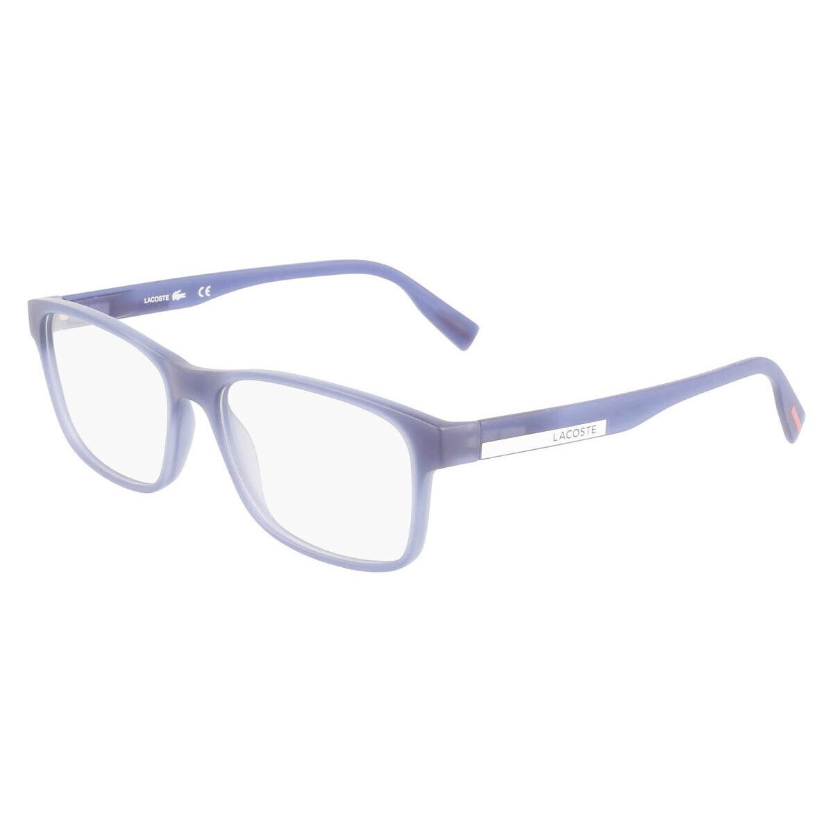 Lacoste L3649 Eyeglasses Kids Matte Blue Lumi Rectangle 52mm