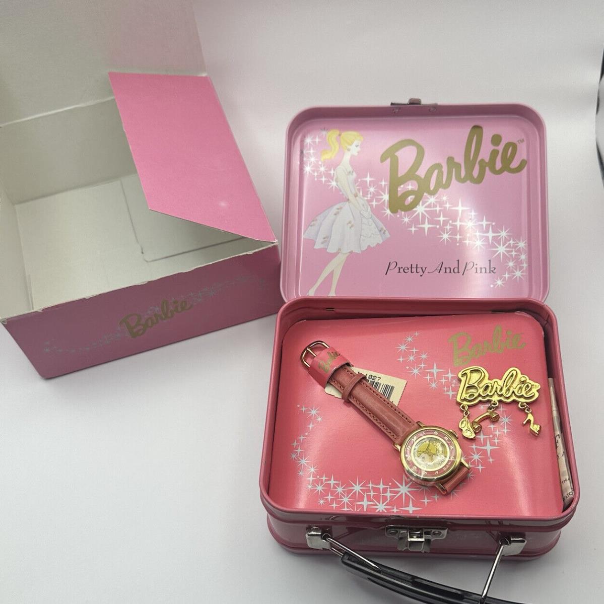 Fossil Barbie Pretty and Pink Watch 1994 Collectors Tin Box Charm