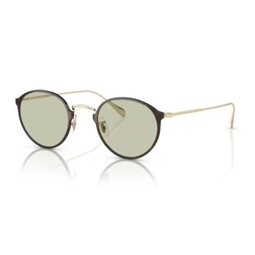 Oliver Peoples 0OV 1144T Dawson 5320 Tortoise Gold Round Men`s 46mm Eyeglasses - Frame: Tortoise Brushed Gold, Lens: Green Wash