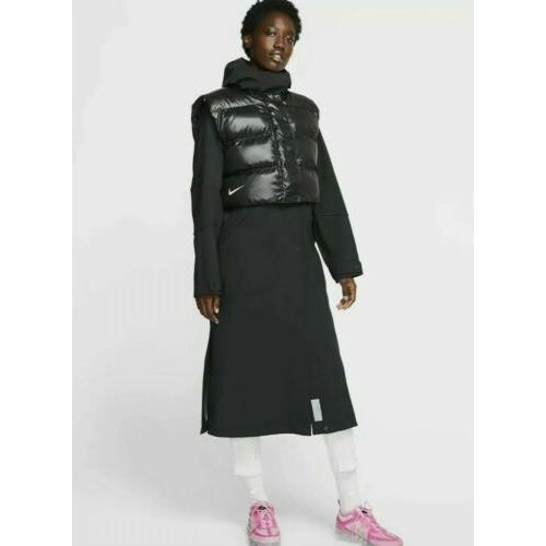 Xxl Women`s Nike City Ready Hooded Jacket Parka Long Coat + Vest CJ4018-010