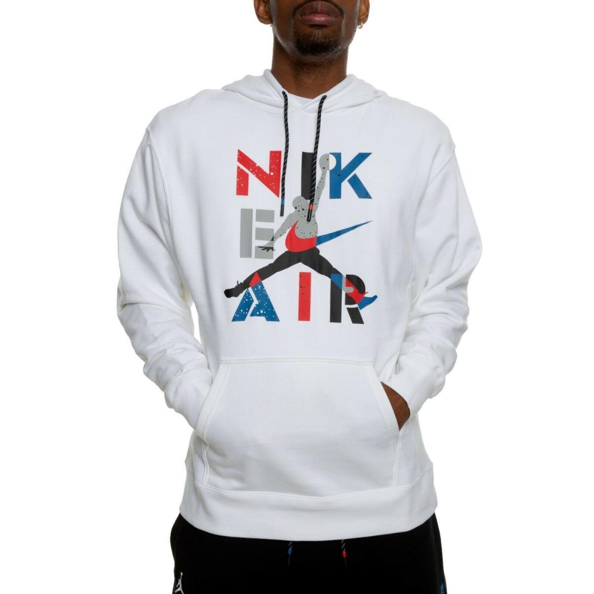 SZ XL Nike Men`s Air Jordan Jumpman Retro Legacy AJ 4 Pullover Hoodie White