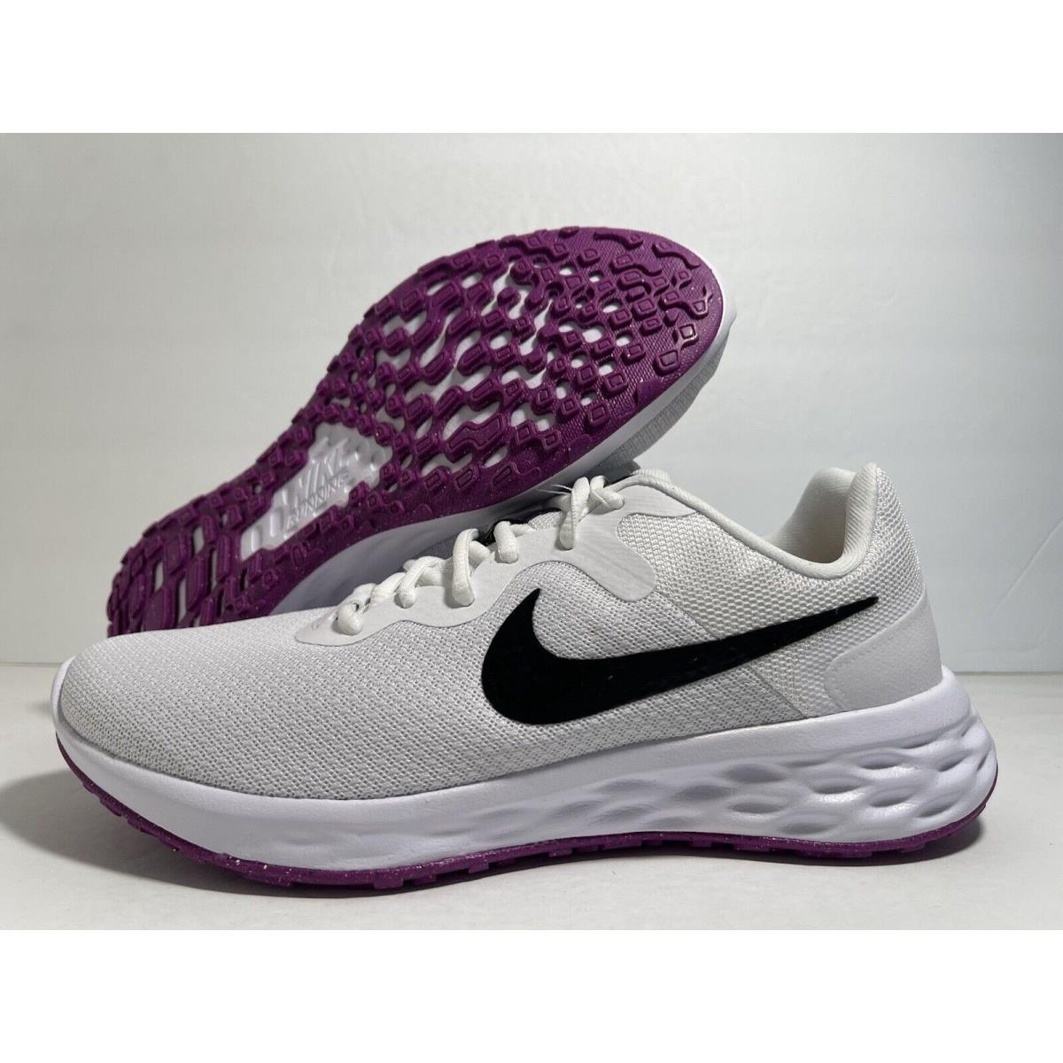 Women Nike Revolution 6 NN White Vivid Sulfur Black DC3729-106 Women Size 10 US - White