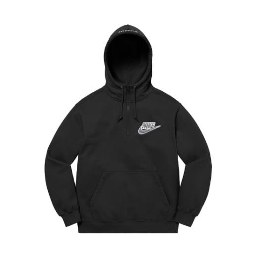 Supreme Nike Half Zip Hooded Sweatshirt Black Medium Hoodie SS21 Snakesk