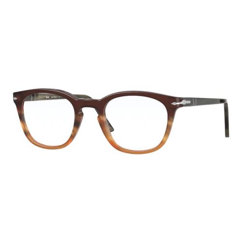 Persol PO3258V 1136 Striped Grey/gradient Brown Plastic Phantos Eyeglasses 48mm