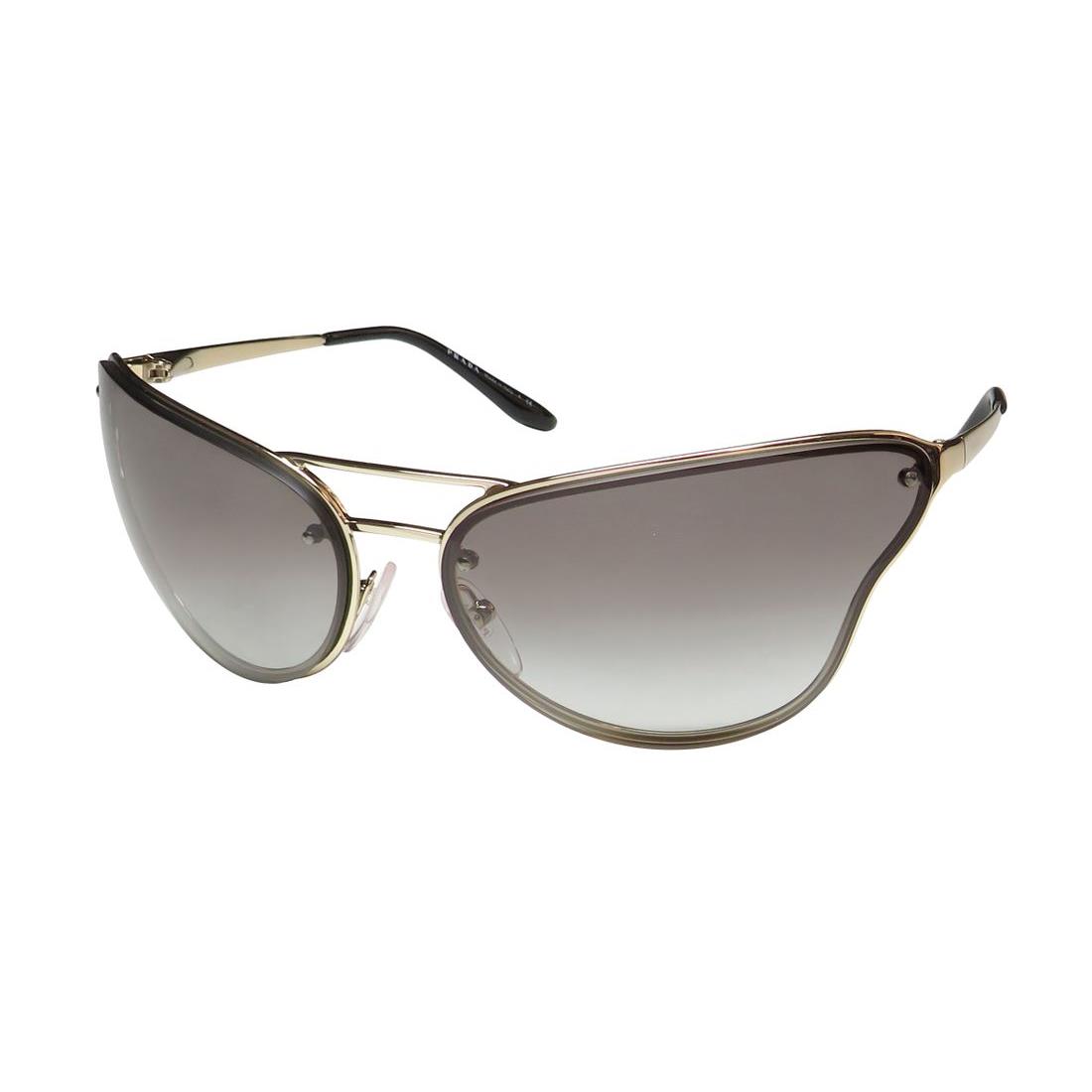 Prada 74V Oversized Wrap/shield Italian Exclusive Designer Sports Hip Sunglasses Pale Gold