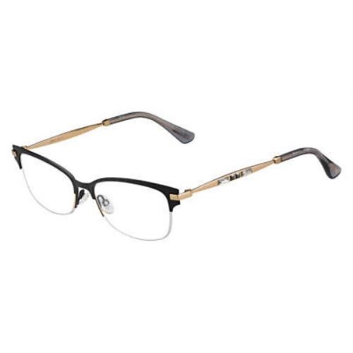 Jimmy Choo Eyeglasses JC182 OLZ00 53mm Matte Black Gold Copper / Demo Lens