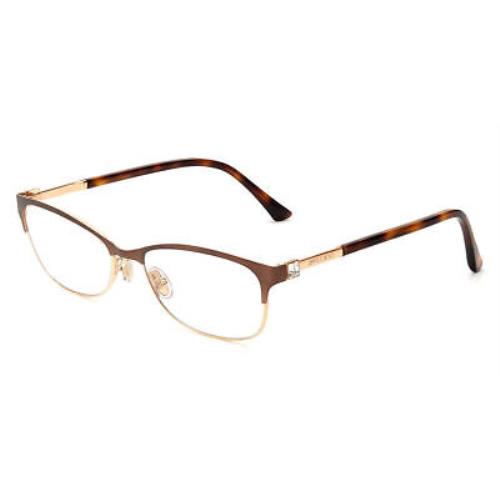 Jimmy Choo Eyeglasses JC275 FG400 52mm Brown Gold / Demo Lens