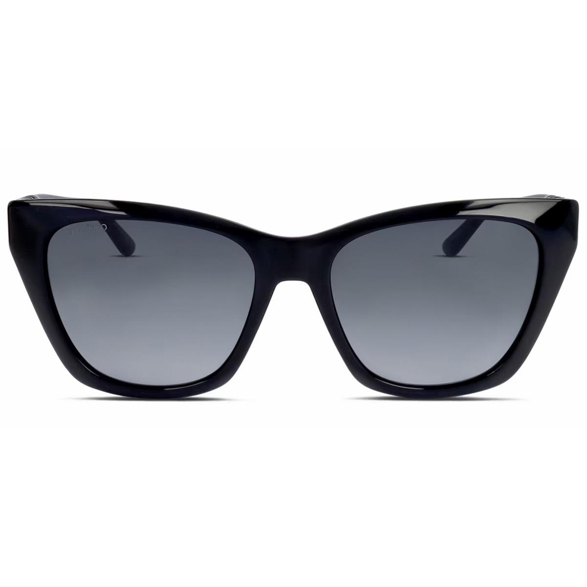 Jimmy Choo Rikki Woman`s Black Beveled Cat-eye Sunglasses 0807-9O Italy