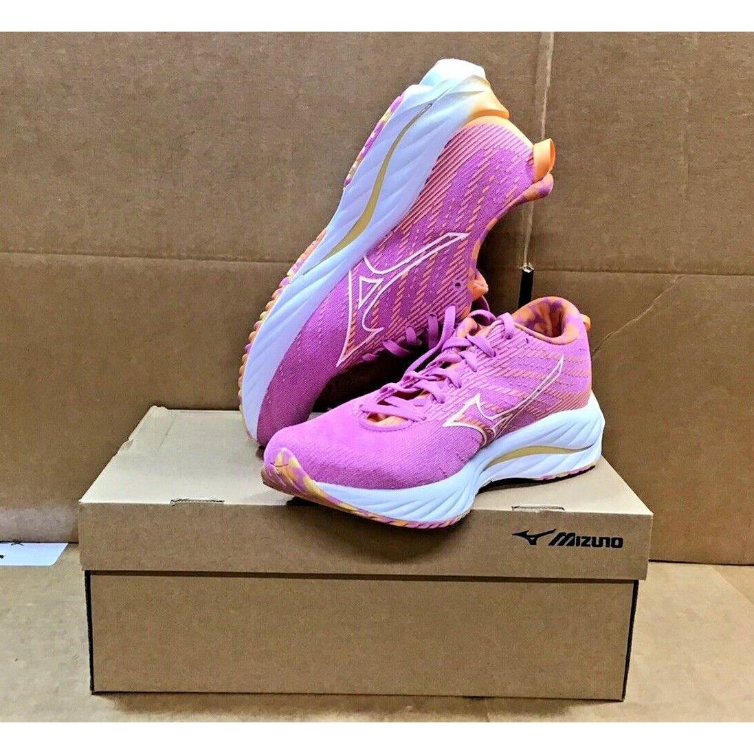 Mizuno Women`s Wave Rider 26 Roxy Cyclamen/white Running Shoes