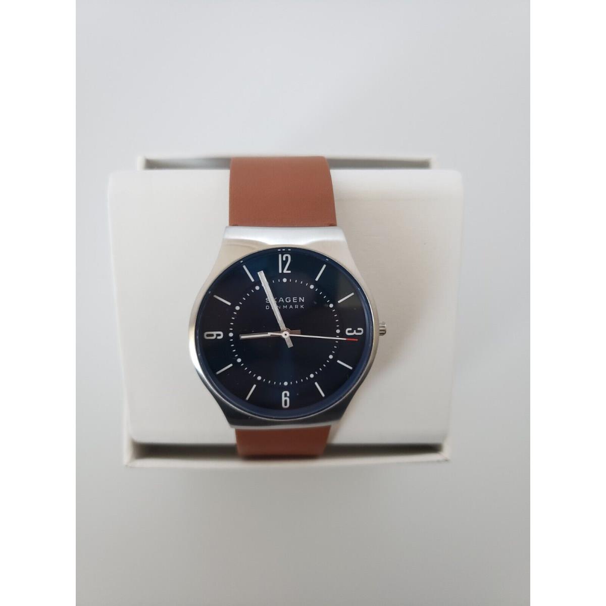 Skagen Denmark Men`s Three-hand Brown Espresso Leather Watch SKW6852